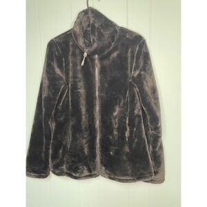 32 Degrees Heat Faux Fur Zip Up Jacket Women's‎ Size Small Black
